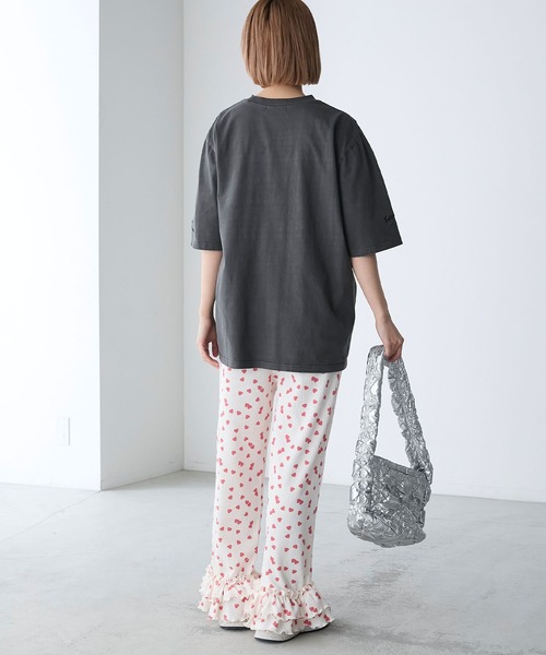 forksy.】落書き刺繍ピグメントビッグTシャツ forksy.│MONO