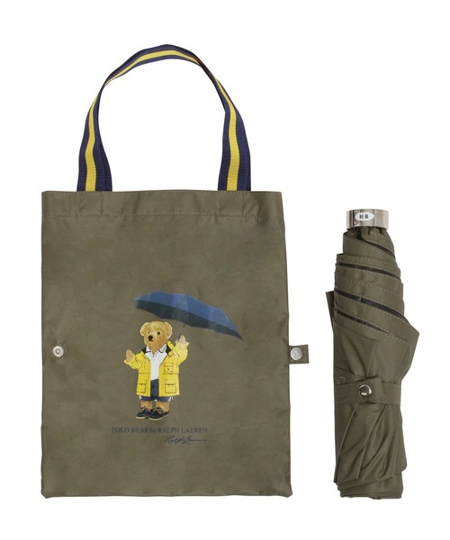 POLO RALPH LAUREN(ポロ ラルフ ローレン)の「晴雨兼用折りたたみ日傘 レインベア(折りたたみ傘・レディース・オフホワイト/ブルー系その他3/ダークブルー/ベージュ/ホワイト/ベージュ系その他/ネイビー/カーキ・FREE)」の5枚目の写真