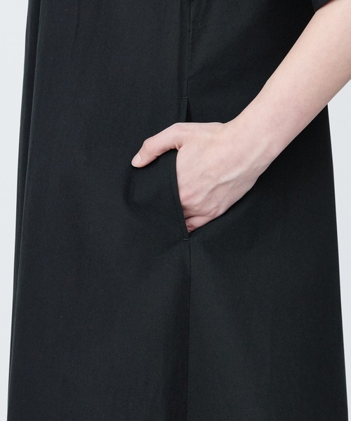 無印良品（ムジルシリョウヒン）の「婦人　涼感　ブロードプルオーバー半袖ワンピース（ワンピース・レディース・オレンジ系5/ブルー系5/ブラック・S/XL/L/M/XS）」の8枚目の写真