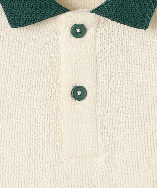 green label relaxing(グリーンレーベルリラクシング)の「TJ ハニカム 配色 ポロシャツ 100cm-130cm(ポロシャツ・キッズ・ブラック/オフホワイト・100cm/120cm/130cm/110cm)」の10枚目の写真