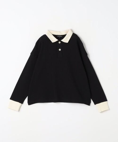 green label relaxing(グリーンレーベルリラクシング)の「TJ ハニカム 配色 ポロシャツ 100cm-130cm(ポロシャツ・キッズ・ブラック/オフホワイト・100cm/120cm/130cm/110cm)」の11枚目の写真