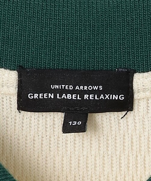 green label relaxing(グリーンレーベルリラクシング)の「TJ ハニカム 配色 ポロシャツ 100cm-130cm(ポロシャツ・キッズ・ブラック/オフホワイト・100cm/120cm/130cm/110cm)」の6枚目の写真