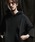 ANGENEHMiAQl[j́umpa3414- Light yarn cable stitch short sleeve hoodie p[J[ip[J[jvbubN