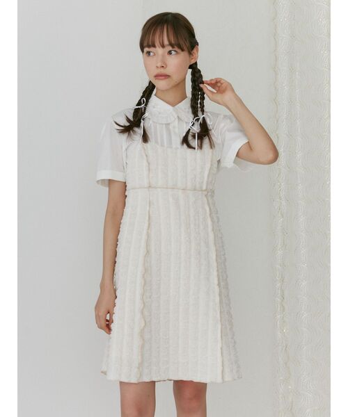 merry jenny（メリージェニー）の「ぽこぽこミニキャミワンピース（ワンピース・レディース・ブルー/アイボリー/ブラック・FREE）」の16枚目の写真