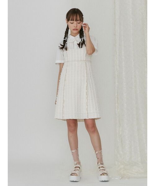 merry jenny（メリージェニー）の「ぽこぽこミニキャミワンピース（ワンピース・レディース・ブルー/アイボリー/ブラック・FREE）」の19枚目の写真