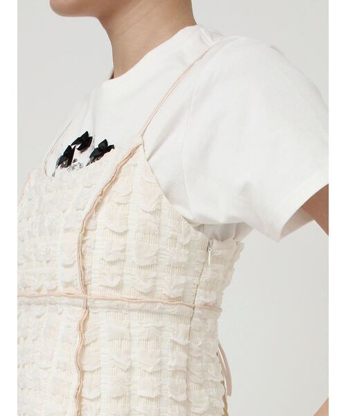 merry jenny（メリージェニー）の「ぽこぽこミニキャミワンピース（ワンピース・レディース・ブルー/アイボリー/ブラック・FREE）」の4枚目の写真