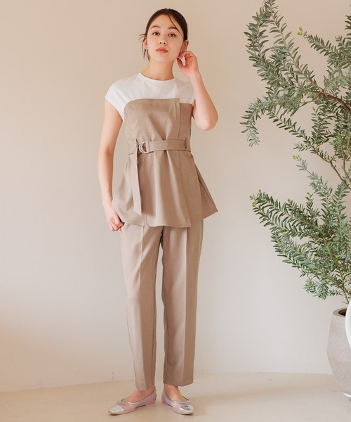 mysty woman（ミスティウーマン）の「［追加1］ビスチェドッキングプルオーバー　113889（Tシャツ/カットソー・レディース・ブルー/ダークブラウン/ベージュ/チャコールグレー/ライトベージュ・FREE）」の20枚目の写真