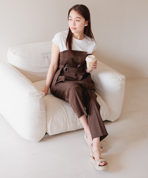 mysty woman（ミスティウーマン）の「［追加1］ビスチェドッキングプルオーバー　113889（Tシャツ/カットソー・レディース・ブルー/ダークブラウン/ベージュ/チャコールグレー/ライトベージュ・FREE）」の22枚目の写真