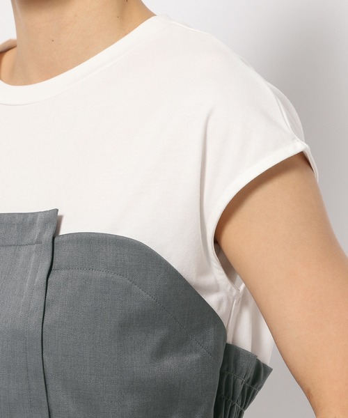 mysty woman（ミスティウーマン）の「［追加1］ビスチェドッキングプルオーバー　113889（Tシャツ/カットソー・レディース・ブルー/ダークブラウン/ベージュ/チャコールグレー/ライトベージュ・FREE）」の16枚目の写真