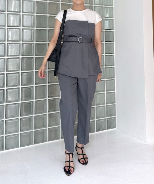 mysty woman（ミスティウーマン）の「［追加1］ビスチェドッキングプルオーバー　113889（Tシャツ/カットソー・レディース・ブルー/ダークブラウン/ベージュ/チャコールグレー/ライトベージュ・FREE）」の11枚目の写真