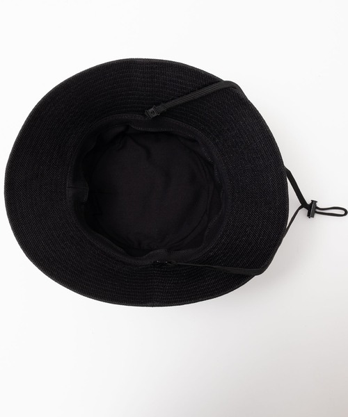 HusHusH（ハッシュアッシュ）の「HusHusH ハッシュアッシュ サイズ調整可能 ギマハット バケットハット（ハット・レディース・ブラック/ブラウン/ベージュ・フリー）」の4枚目の写真