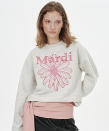 Mardi Mercredi（マルディメクルディ）の「【Renewal】【日本・中国限定】SWEATSHIRT FLOWERMARDI NEEDLEWORK / スウェットシャツ フラワーマルディ ニードルワーク（スウェット）」