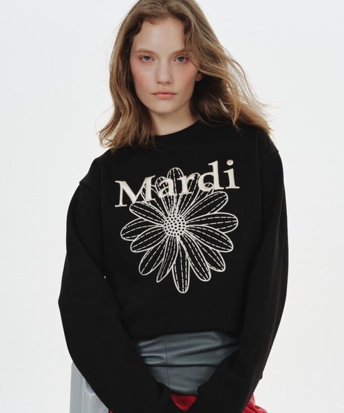 Renewal】【日本・中国限定】SWEATSHIRT FLOWERMARDI NEEDLEWORK 