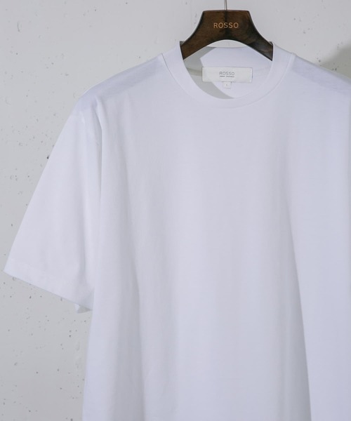URBAN RESEARCH ROSSO MEN（アーバンリサーチロッソメン）の「『XLサイズあり』JAPAN FABRIC クルーネックTシャツ（Tシャツ/カットソー・メンズ・ネイビー/ホワイト/チャコールグレー・MEDIUM/LARGE/X-LARGE）」の2枚目の写真