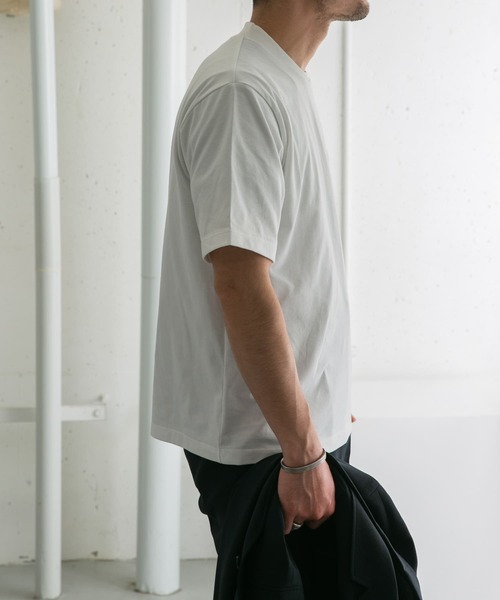 URBAN RESEARCH ROSSO MEN（アーバンリサーチロッソメン）の「『XLサイズあり』JAPAN FABRIC クルーネックTシャツ（Tシャツ/カットソー・メンズ・ネイビー/ホワイト/チャコールグレー・MEDIUM/LARGE/X-LARGE）」の8枚目の写真