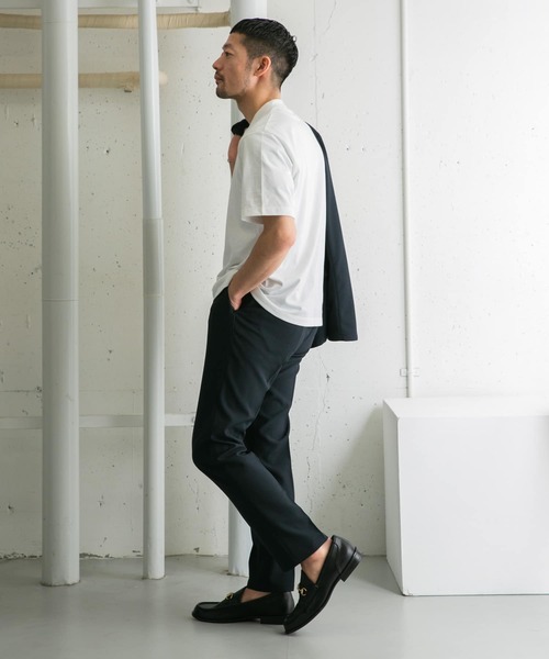 URBAN RESEARCH ROSSO MEN（アーバンリサーチロッソメン）の「『XLサイズあり』JAPAN FABRIC クルーネックTシャツ（Tシャツ/カットソー・メンズ・ネイビー/ホワイト/チャコールグレー・MEDIUM/LARGE/X-LARGE）」の12枚目の写真