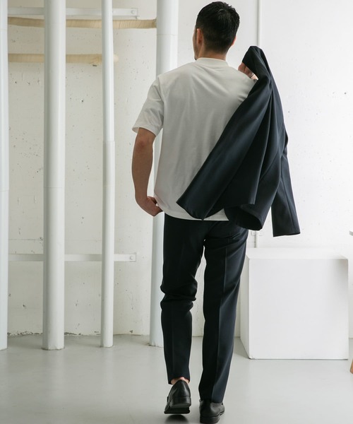 URBAN RESEARCH ROSSO MEN（アーバンリサーチロッソメン）の「『XLサイズあり』JAPAN FABRIC クルーネックTシャツ（Tシャツ/カットソー・メンズ・ネイビー/ホワイト/チャコールグレー・MEDIUM/LARGE/X-LARGE）」の13枚目の写真