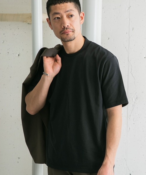 URBAN RESEARCH ROSSO MEN（アーバンリサーチロッソメン）の「『XLサイズあり』JAPAN FABRIC クルーネックTシャツ（Tシャツ/カットソー・メンズ・ネイビー/ホワイト/チャコールグレー・MEDIUM/LARGE/X-LARGE）」の19枚目の写真