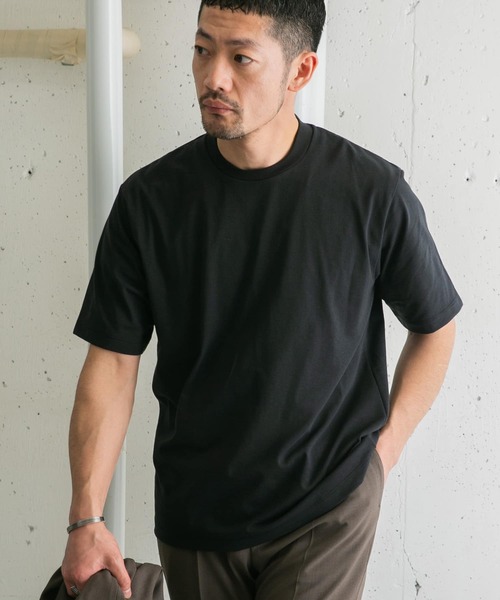 URBAN RESEARCH ROSSO MEN（アーバンリサーチロッソメン）の「『XLサイズあり』JAPAN FABRIC クルーネックTシャツ（Tシャツ/カットソー・メンズ・ネイビー/ホワイト/チャコールグレー・MEDIUM/LARGE/X-LARGE）」の20枚目の写真