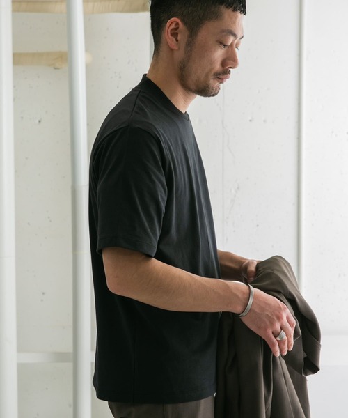 URBAN RESEARCH ROSSO MEN（アーバンリサーチロッソメン）の「『XLサイズあり』JAPAN FABRIC クルーネックTシャツ（Tシャツ/カットソー・メンズ・ネイビー/ホワイト/チャコールグレー・MEDIUM/LARGE/X-LARGE）」の21枚目の写真