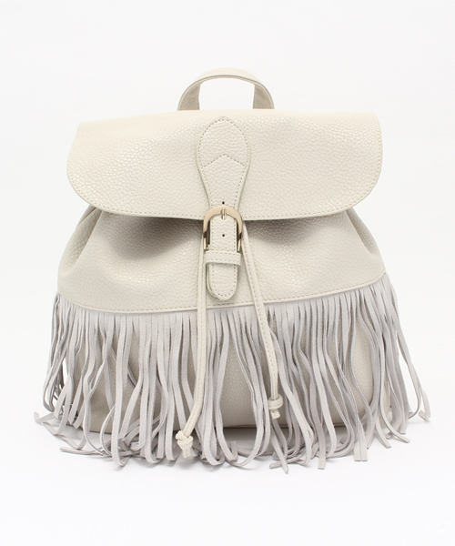 VENCEEXCHANGE（ヴァンスエクスチェンジ）の「フリンジリュック（バックパック/リュック・レディース・ブラック/オフホワイト/ライトブラウン/ブラウン・FREE）」の2枚目の写真