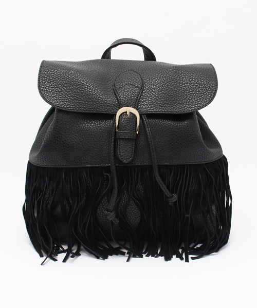 VENCEEXCHANGE（ヴァンスエクスチェンジ）の「フリンジリュック（バックパック/リュック・レディース・ブラック/オフホワイト/ライトブラウン/ブラウン・FREE）」の3枚目の写真