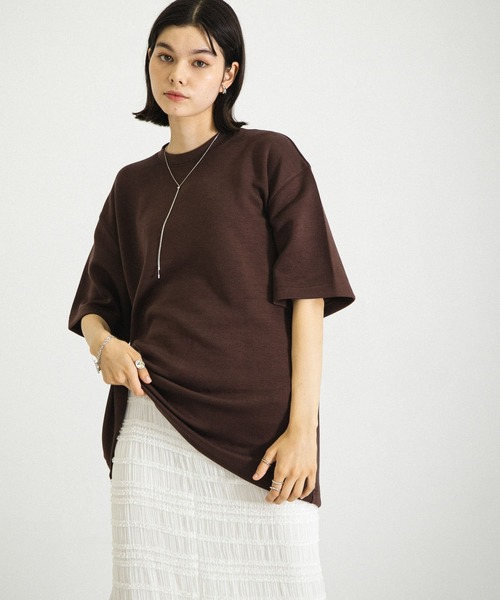 SENSE OF PLACE by URBAN RESEARCH（センスオブプレイスバイアーバンリサーチ）の「ダンボールポンチT(5分袖)（Tシャツ/カットソー・メンズ・ホワイト/ライトグレー/ブラック/ライトベージュ/ブルー/グリーン/チャコールグレー/ブラウン/ブルー系その他・MEDIUM/LARGE）」の6枚目の写真