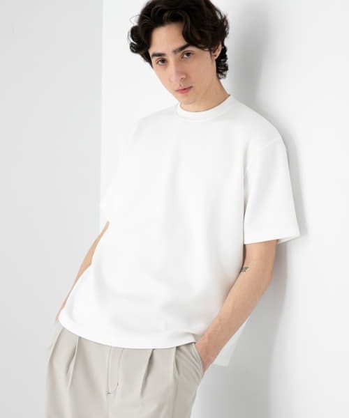 SENSE OF PLACE by URBAN RESEARCH（センスオブプレイスバイアーバンリサーチ）の「ダンボールポンチT(5分袖)（Tシャツ/カットソー・メンズ・ホワイト/ライトグレー/ブラック/ライトベージュ/ブルー/グリーン/チャコールグレー/ブラウン/ブルー系その他・MEDIUM/LARGE）」の13枚目の写真