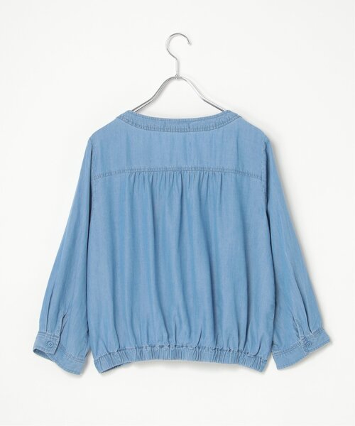 VENCEEXCHANGE（ヴァンスエクスチェンジ）の「デニムクルーネックブルゾン（デニムジャケット・レディース・ブルー/ブルー系/ダークネイビー・FREE）」の9枚目の写真