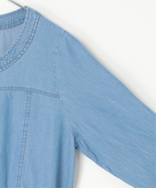 VENCEEXCHANGE（ヴァンスエクスチェンジ）の「デニムクルーネックブルゾン（デニムジャケット・レディース・ブルー/ブルー系/ダークネイビー・FREE）」の10枚目の写真