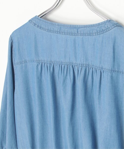 VENCEEXCHANGE（ヴァンスエクスチェンジ）の「デニムクルーネックブルゾン（デニムジャケット・レディース・ブルー/ブルー系/ダークネイビー・FREE）」の14枚目の写真