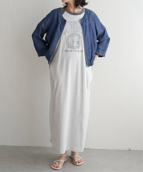 VENCEEXCHANGE（ヴァンスエクスチェンジ）の「デニムクルーネックブルゾン（デニムジャケット・レディース・ブルー/ブルー系/ダークネイビー・FREE）」の21枚目の写真