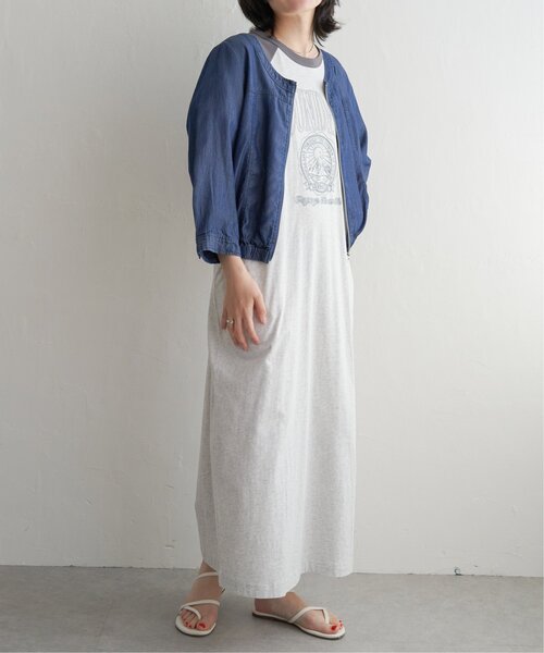 VENCEEXCHANGE（ヴァンスエクスチェンジ）の「デニムクルーネックブルゾン（デニムジャケット・レディース・ブルー/ブルー系/ダークネイビー・FREE）」の22枚目の写真