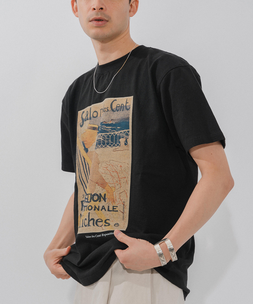 EDIFICE（エディフィス）の「【Lautrec / ロートレック】別注アートプリント  Tシャツ（Tシャツ/カットソー・メンズ・ブラック/アイボリー/ストーン/オートミール/ブラック系その他・MEDIUM/LARGE）」の4枚目の写真