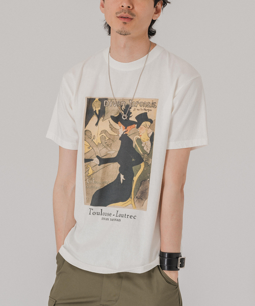 EDIFICE（エディフィス）の「【Lautrec / ロートレック】別注アートプリント  Tシャツ（Tシャツ/カットソー・メンズ・ブラック/アイボリー/ストーン/オートミール/ブラック系その他・MEDIUM/LARGE）」の3枚目の写真