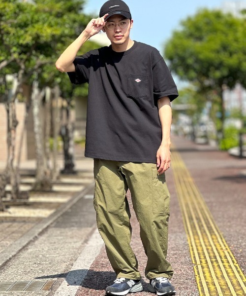 DANTON（ダントン）の「[DANTON/ダントン] ワンポイントロゴ ポケットTシャツ（Tシャツ/カットソー・レディース・イエロー/ネイビー/ホワイト/ピンク/チャコールグレー/ダークグリーン/ブラック/グレイッシュベージュ/アイボリー/サックスブルー・M/L/XL/S/XXL/S size/XS size/M size）」の15枚目の写真