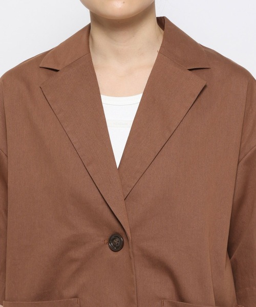 HEREIAM(ヘレイアム)の「【HEREIAM】ルーズフィットジャケット(テーラードジャケット・レディース・ブラウン/ブラック・SMALL/MEDIUM)」の8枚目の写真