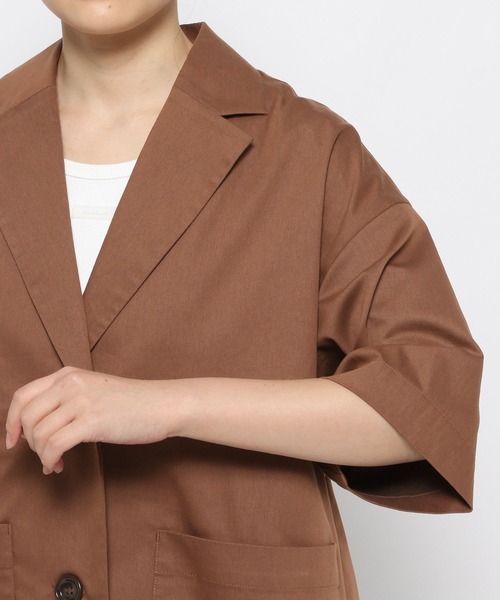 HEREIAM(ヘレイアム)の「【HEREIAM】ルーズフィットジャケット(テーラードジャケット・レディース・ブラウン/ブラック・SMALL/MEDIUM)」の7枚目の写真