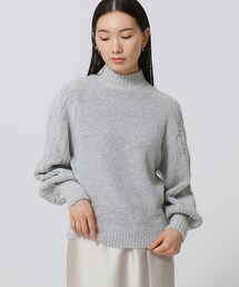 ◆ケーブルスリーブニット