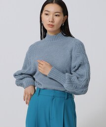◆ケーブルスリーブニット