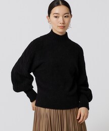 ◆ケーブルスリーブニット