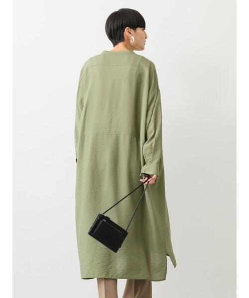 AMERICAN HOLIC(アメリカンホリック)の「接触冷感バンドカラー切替シャツワンピース(シャツワンピース・レディース・キャメル/カーキ/アイボリー/ブラック・M/L)」の16枚目の写真