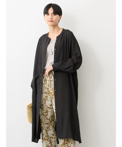 AMERICAN HOLIC(アメリカンホリック)の「接触冷感バンドカラー切替シャツワンピース(シャツワンピース・レディース・キャメル/カーキ/アイボリー/ブラック・M/L)」の22枚目の写真