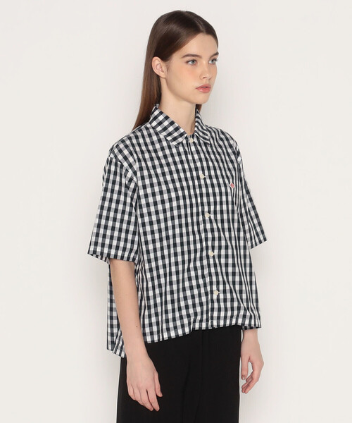 トップス DANTON COTTON POPLIN HALF SLEEVE SHIR 38 DANTON WOMEN'S COTTON POPLIN HALF SLEEVE SHIRT