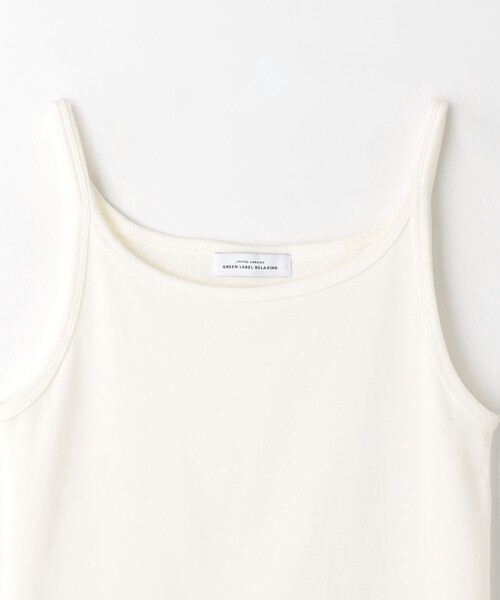 green label relaxing(グリーンレーベルリラクシング)の「Re`ep Cotton リープコットン タンクトップ(Tシャツ/カットソー・レディース・モカ/オフホワイト/ブラック・FREE)」の5枚目の写真