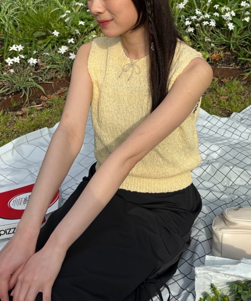 Birthday room（バースデイルーム）の「カラーニットベスト（ベスト・レディース・レッド/イエロー/ブルー・FREE）」の3枚目の写真