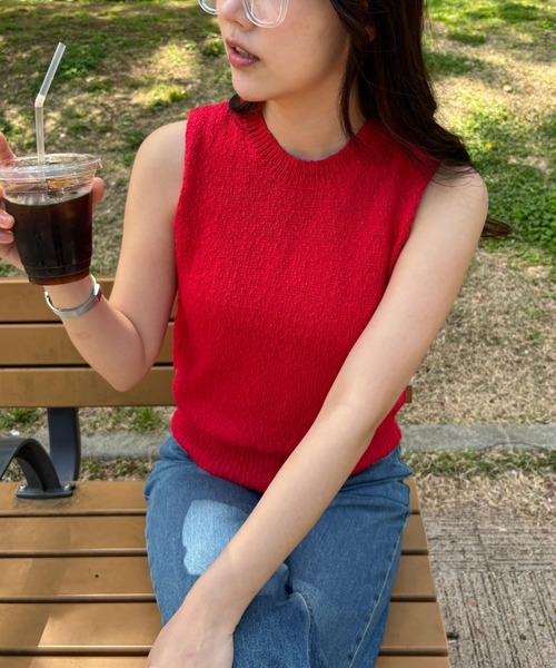 Birthday room（バースデイルーム）の「カラーニットベスト（ベスト・レディース・レッド/イエロー/ブルー・FREE）」の19枚目の写真