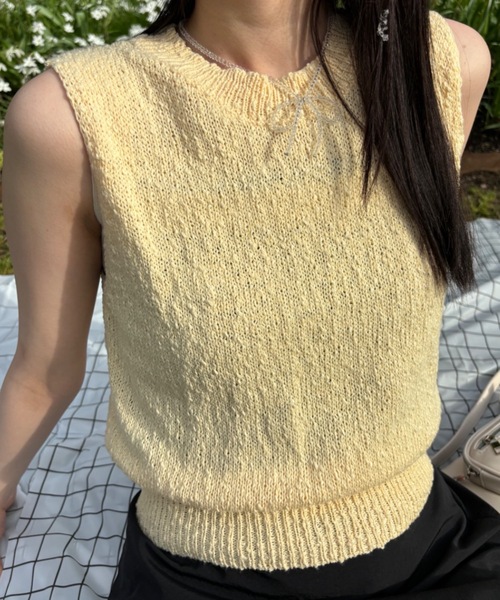 Birthday room（バースデイルーム）の「カラーニットベスト（ベスト・レディース・レッド/イエロー/ブルー・FREE）」の8枚目の写真