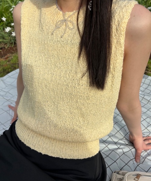 Birthday room（バースデイルーム）の「カラーニットベスト（ベスト・レディース・レッド/イエロー/ブルー・FREE）」の14枚目の写真