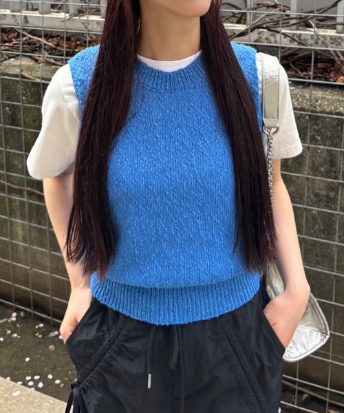 Birthday room（バースデイルーム）の「カラーニットベスト（ベスト・レディース・レッド/イエロー/ブルー・FREE）」の5枚目の写真